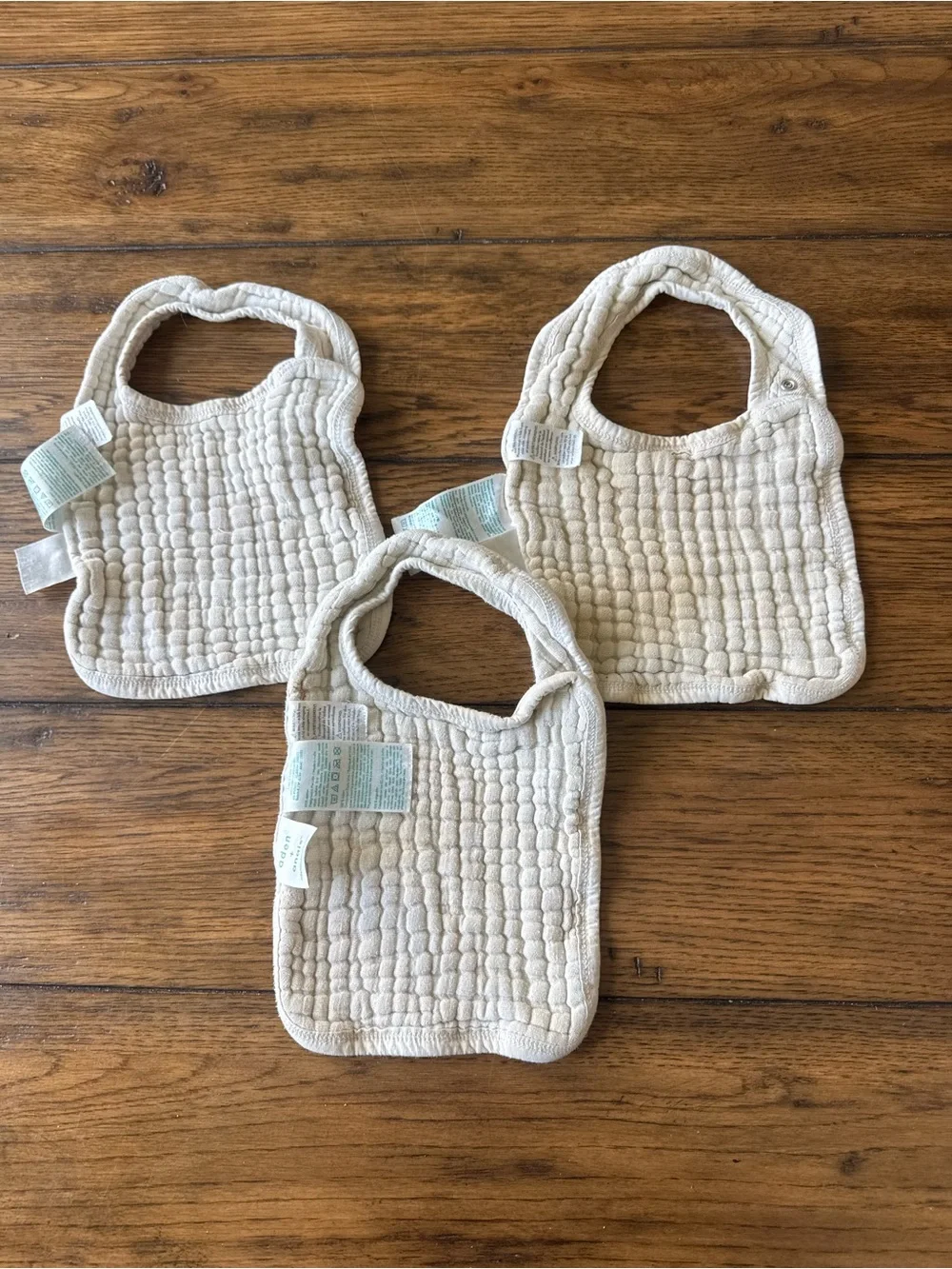 Set of 3 Aden + Anais Traditional Quilted Muslin Baby Bibs in Whales